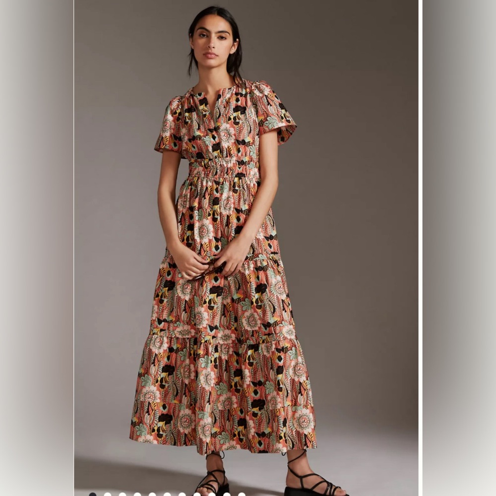 Anthropologie Somerset Maxi Dress- floral print, size XS